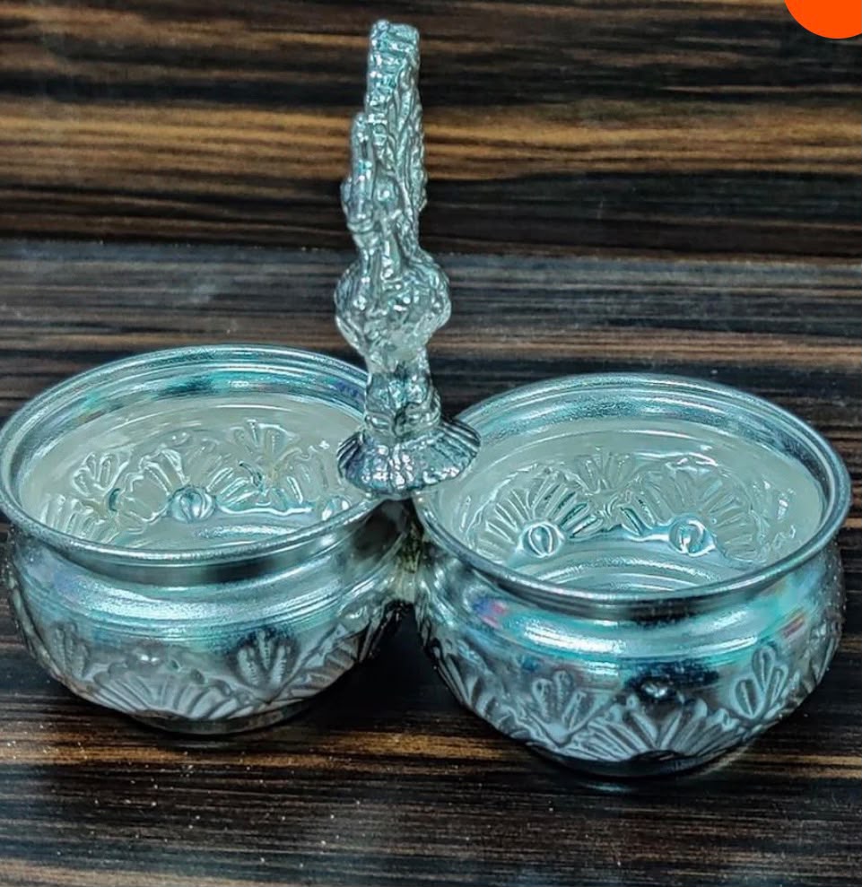 Etched Glass Chutney Bowl Set